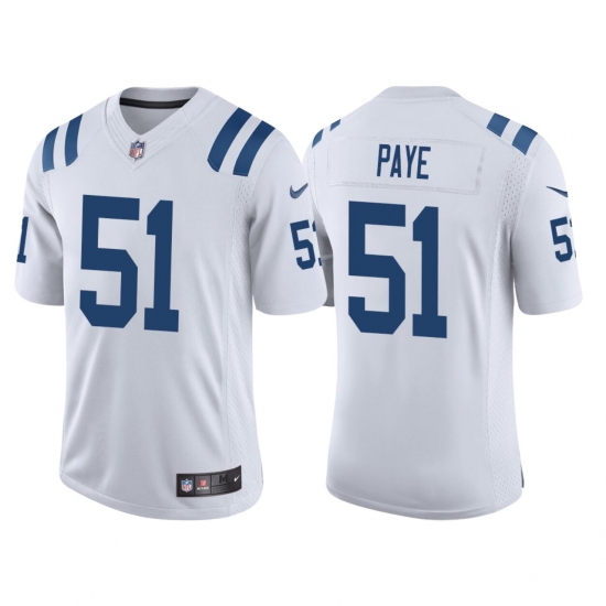 Men Indianapolis Colts Kwity Paye 51 White 2021 Vapor Untouchable Limited Stitched NFL Jersey Men Indianapolis Colts Kwity Paye 51 White 2021 Vapor Untouchable Limited Stitched NFL Jersey