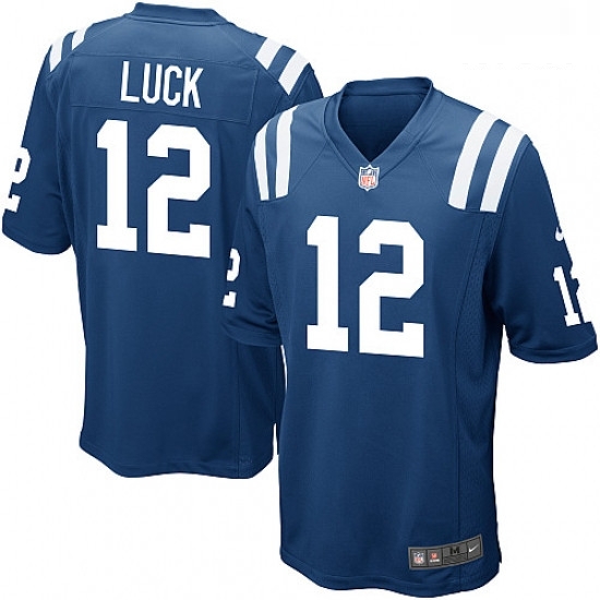 Men Nike Indianapolis Colts 12 Andrew Luck Game Royal Blue Team Color NFL Jersey Men Nike Indianapolis Colts 12 Andrew Luck Game Royal Blue Team Color NFL Jersey