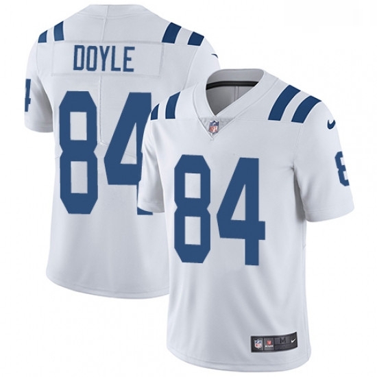 Men Nike Indianapolis Colts 84 Jack Doyle White Vapor Untouchable Limited Player NFL Jersey Men Nike Indianapolis Colts 84 Jack Doyle White Vapor Untouchable Limited Player NFL Jersey