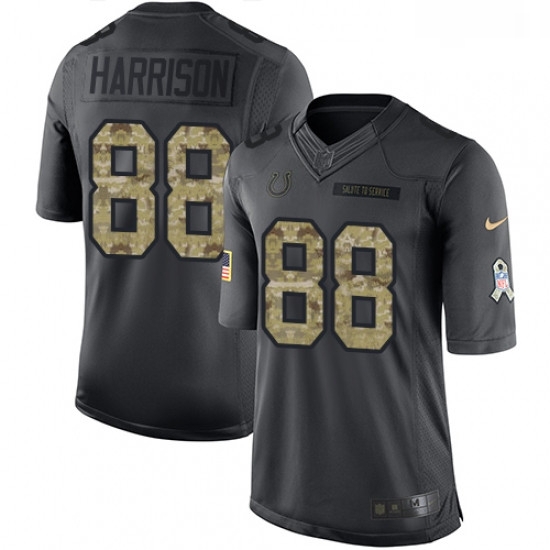 Men Nike Indianapolis Colts 88 Marvin Harrison Limited Black 2016 Salute to Service NFL Jersey Men Nike Indianapolis Colts 88 Marvin Harrison Limited Black 2016 Salute to Service NFL Jersey