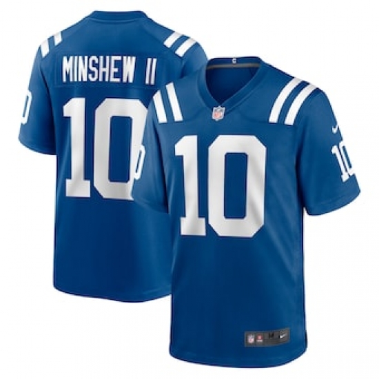 Men's Indianapolis Colts #10 Gardner Minshew II Royal Nike Game Jersey Men's Indianapolis Colts #10 Gardner Minshew II Royal Nike Game Jersey