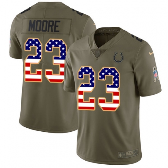 Men's Nike Indianapolis Colts #23 Kenny Moore Limited Olive USA Flag 2017 Salute to Service NFL Jersey Men's Nike Indianapolis Colts #23 Kenny Moore Limited Olive USA Flag 2017 Salute to Service NFL Jersey