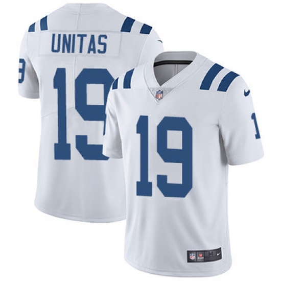 Nike Colts #19 Johnny Unitas White Mens Stitched NFL Vapor Untouchable Limited Jersey Nike Colts #19 Johnny Unitas White Mens Stitched NFL Vapor Untouchable Limited Jersey