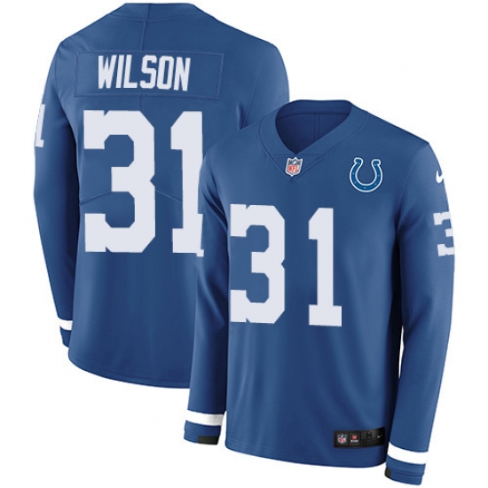Nike Colts 31 Quincy Wilson Royal Blue Team Color Men s Stitched NFL Limited Therma Long Sleeve Jersey Nike Colts 31 Quincy Wilson Royal Blue Team Color Men s Stitched NFL Limited Therma Long Sleeve Jersey