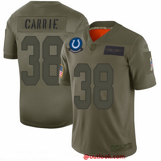 Nike Colts 38 T J Carrie Camo Men Stitched NFL Limited 2019 Salute To Service Jersey Nike Colts 38 T J Carrie Camo Men Stitched NFL Limited 2019 Salute To Service Jersey