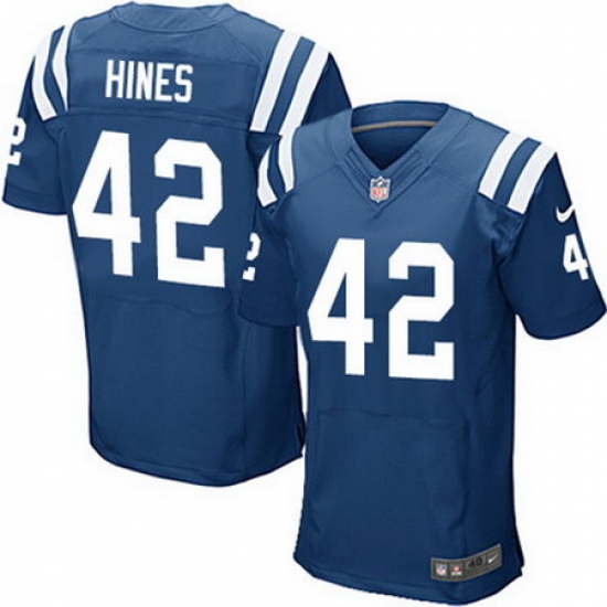 Nike Colts #42 Nyheim Hines Royal Blue Team Color Mens Stitched NFL Elite Jersey Nike Colts #42 Nyheim Hines Royal Blue Team Color Mens Stitched NFL Elite Jersey