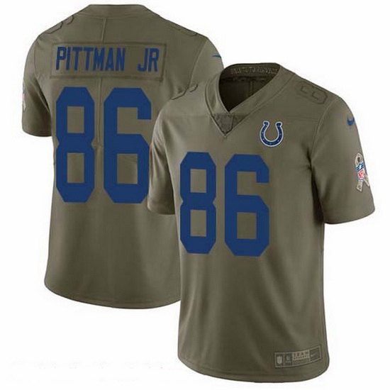 Nike Colts 86 Michael Pittman Jr Olive Men Stitched NFL Limited 2017 Salute To Service Jersey Nike Colts 86 Michael Pittman Jr Olive Men Stitched NFL Limited 2017 Salute To Service Jersey