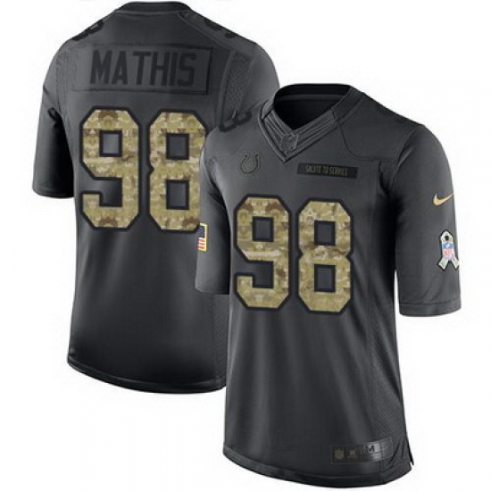 Nike Colts #98 Robert Mathis Black Mens Stitched NFL Limited 2016 Salute to Service Jersey Nike Colts #98 Robert Mathis Black Mens Stitched NFL Limited 2016 Salute to Service Jersey