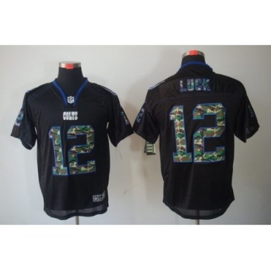 Nike Indianapolis Colts 12 Andrew Luck Black Elite Lights Out Camo Number NFL Jersey Nike Indianapolis Colts 12 Andrew Luck Black Elite Lights Out Camo Number NFL Jersey