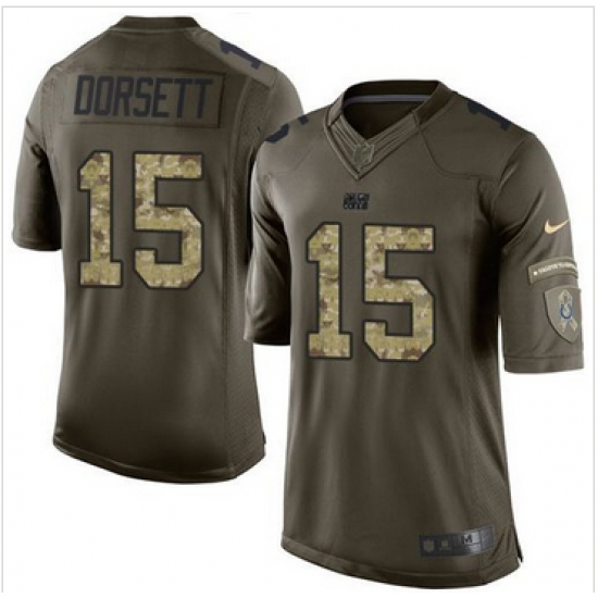 Nike Indianapolis Colts #15 Phillip Dorsett Green Men 27s Stitched NFL Limited Salute to Service Jersey Nike Indianapolis Colts #15 Phillip Dorsett Green Men 27s Stitched NFL Limited Salute to Service Jersey