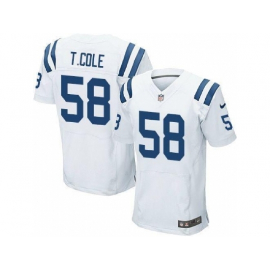 Nike Indianapolis Colts 58 Trent Cole White Elite NFL Jersey Nike Indianapolis Colts 58 Trent Cole White Elite NFL Jersey