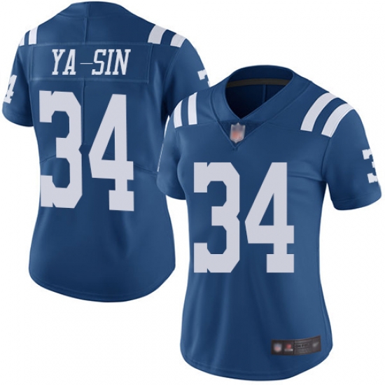 Colts 34 Rock Ya Sin Royal Blue Women Stitched Football Limited Rush Jersey Colts 34 Rock Ya Sin Royal Blue Women Stitched Football Limited Rush Jersey