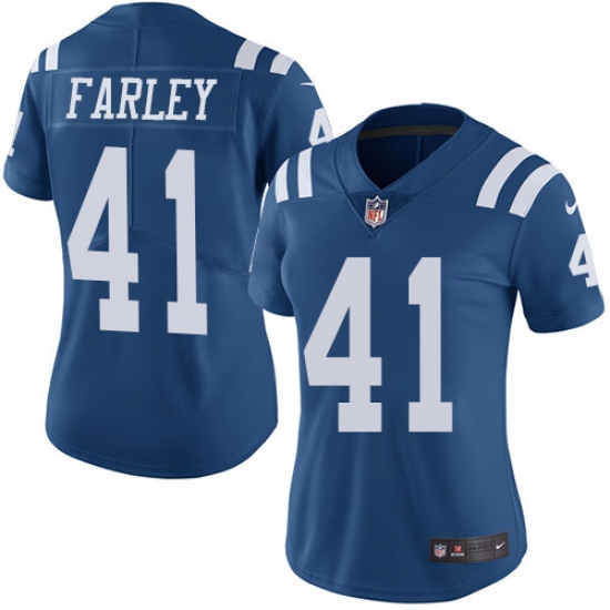 Nike Colts #41 Matthias Farley Royal Blue Team Color Womens Stitched NFL Vapor Untouchable Limited Jersey Nike Colts #41 Matthias Farley Royal Blue Team Color Womens Stitched NFL Vapor Untouchable Limited Jersey