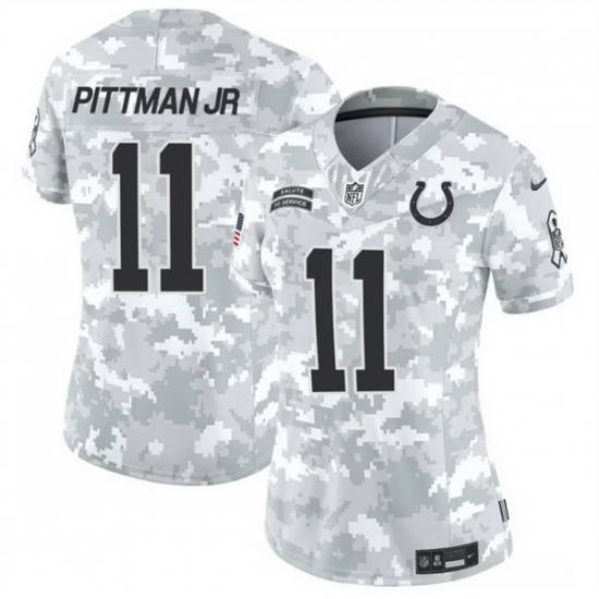 Women Indianapolis Colts 11 Michael Pittman Jr 2024 F U S E Arctic Camo Salute To Service Limited Stitched Jersey Women Indianapolis Colts 11 Michael Pittman Jr 2024 F U S E Arctic Camo Salute To Service Limited Stitched Jersey
