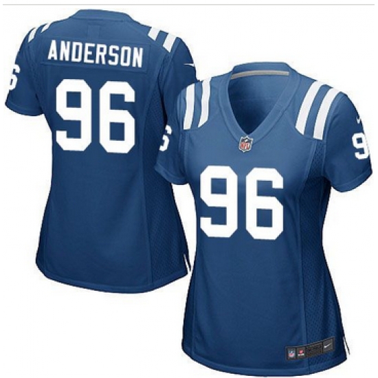 Women Nike Colts #96 Henry Anderson Royal Blue Team Color Stitched NFL Elite Jersey Women Nike Colts #96 Henry Anderson Royal Blue Team Color Stitched NFL Elite Jersey