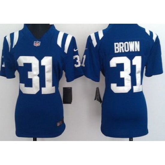 Women Nike Indianapolis Colts 31# Donald Brown Blue Nike NFL Jerseys Women Nike Indianapolis Colts 31# Donald Brown Blue Nike NFL Jerseys