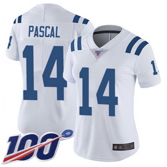 Women Zach Pascal Limited Road Jersey 14 Football Indianapolis Colts White 100t Women Zach Pascal Limited Road Jersey 14 Football Indianapolis Colts White 100t