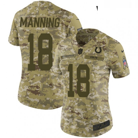 Womens Nike Indianapolis Colts 18 Peyton Manning Limited Camo 2018 Salute to Service NFL Jersey Womens Nike Indianapolis Colts 18 Peyton Manning Limited Camo 2018 Salute to Service NFL Jersey