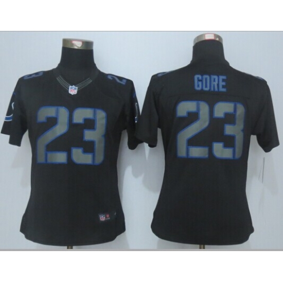 Womens Nike Indianapolis Colts 23 Gore Impact Limited Black Jerseys Womens Nike Indianapolis Colts 23 Gore Impact Limited Black Jerseys