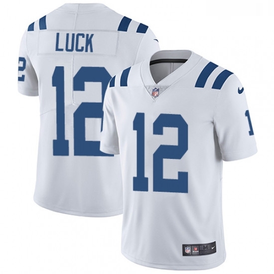 Youth Nike Indianapolis Colts 12 Andrew Luck Elite White NFL Jersey Youth Nike Indianapolis Colts 12 Andrew Luck Elite White NFL Jersey