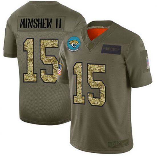 Jaguars 15 Gardner Minshew II Olive Camo Men Stitched Football Limited 2019 Salute To Service Jersey Jaguars 15 Gardner Minshew II Olive Camo Men Stitched Football Limited 2019 Salute To Service Jersey
