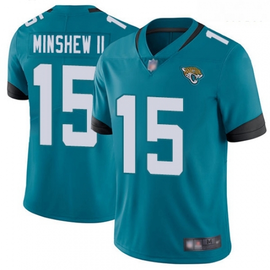 Jaguars 15 Gardner Minshew II Teal Green Alternate Men Stitched Football Vapor Untouchable Limited Jersey Jaguars 15 Gardner Minshew II Teal Green Alternate Men Stitched Football Vapor Untouchable Limited Jersey