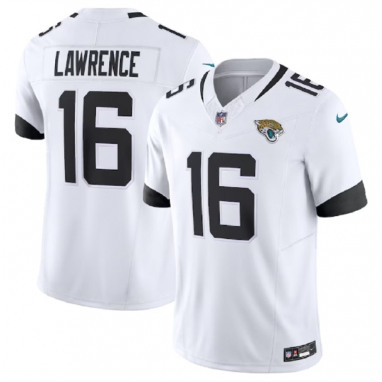 Men Jacksonville Jaguars 16 Trevor Lawrence White 2023 F U S E Vapor Untouchable Limited Stitched Jersey Men Jacksonville Jaguars 16 Trevor Lawrence White 2023 F U S E Vapor Untouchable Limited Stitched Jersey