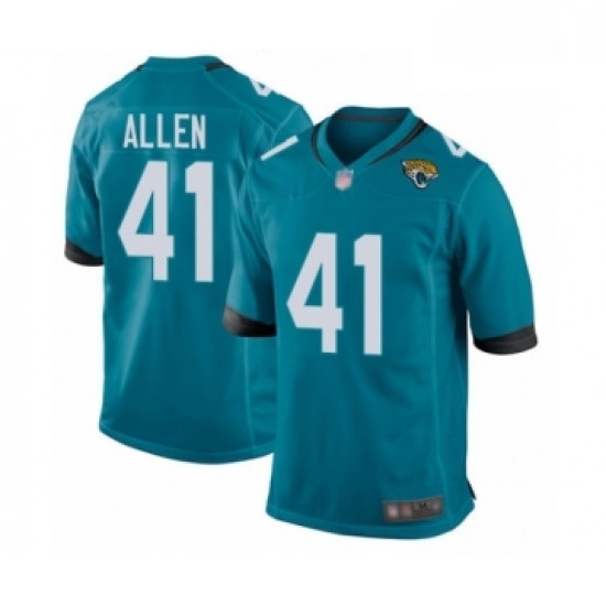 Men Jacksonville Jaguars 41 Josh Allen Game Teal Green Alternate Football Jersey Men Jacksonville Jaguars 41 Josh Allen Game Teal Green Alternate Football Jersey