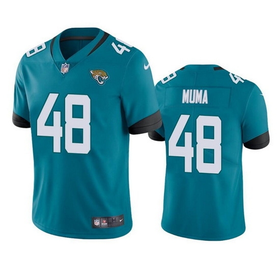 Men Jacksonville Jaguars 48 Chad Muma Teal Vapor Untouchable Limited Stitched Jersey Men Jacksonville Jaguars 48 Chad Muma Teal Vapor Untouchable Limited Stitched Jersey