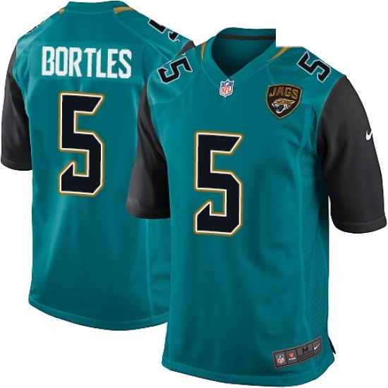 Men Nike Jacksonville Jaguars 5 Blake Bortles Game Teal Green Team Color NFL Jersey Men Nike Jacksonville Jaguars 5 Blake Bortles Game Teal Green Team Color NFL Jersey