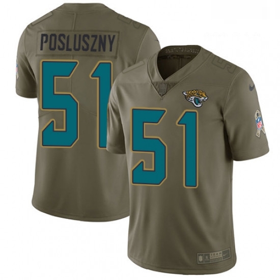 Men Nike Jacksonville Jaguars 51 Paul Posluszny Limited Olive 2017 Salute to Service NFL Jersey Men Nike Jacksonville Jaguars 51 Paul Posluszny Limited Olive 2017 Salute to Service NFL Jersey