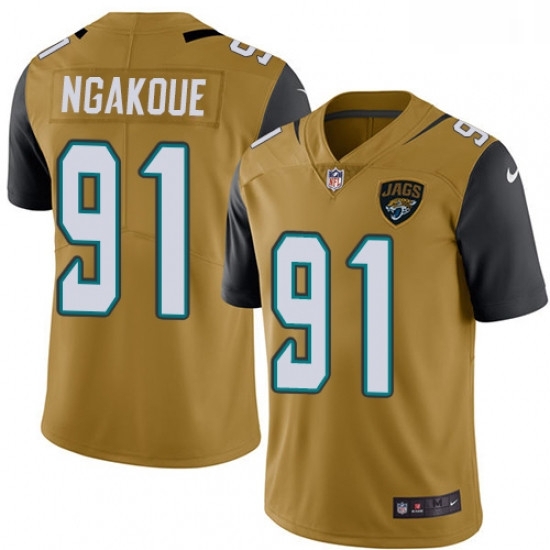Men Nike Jacksonville Jaguars 91 Yannick Ngakoue Limited Gold Rush Vapor Untouchable NFL Jersey Men Nike Jacksonville Jaguars 91 Yannick Ngakoue Limited Gold Rush Vapor Untouchable NFL Jersey