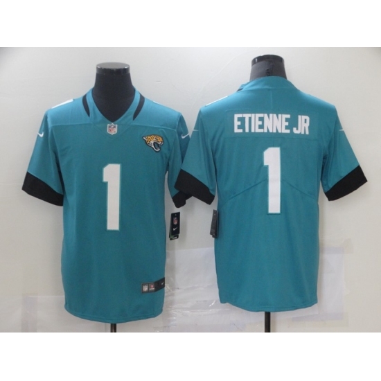 Men's Jacksonville Jaguars #1 Travis Etienne Jr. Blue Nike 2021 Alternate Limited Jersey Men's Jacksonville Jaguars #1 Travis Etienne Jr. Blue Nike 2021 Alternate Limited Jersey