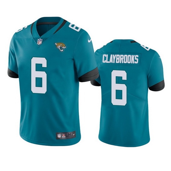 Men's Jacksonville Jaguars #6 Chris Claybrooks Teal Vapor Untouchable Limited Stitched Jersey Men's Jacksonville Jaguars #6 Chris Claybrooks Teal Vapor Untouchable Limited Stitched Jersey