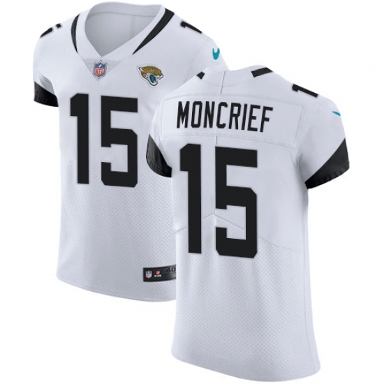 Nike Elite Men Donte Moncrief White Road Jersey NFL #15 Jacksonville Jaguars Vapor Untouchable Nike Elite Men Donte Moncrief White Road Jersey NFL #15 Jacksonville Jaguars Vapor Untouchable