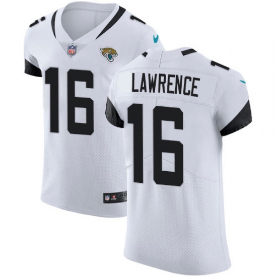 Nike Jacksonville Jaguars 16 Trevor Lawrence White Men Stitched NFL New Elite Jersey Nike Jacksonville Jaguars 16 Trevor Lawrence White Men Stitched NFL New Elite Jersey