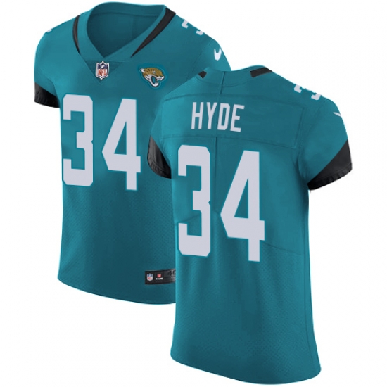 Nike Jaguars #34 Carlos Hyde Teal Green Alternate Men Stitched NFL Vapor Untouchable Elite Jersey Nike Jaguars #34 Carlos Hyde Teal Green Alternate Men Stitched NFL Vapor Untouchable Elite Jersey