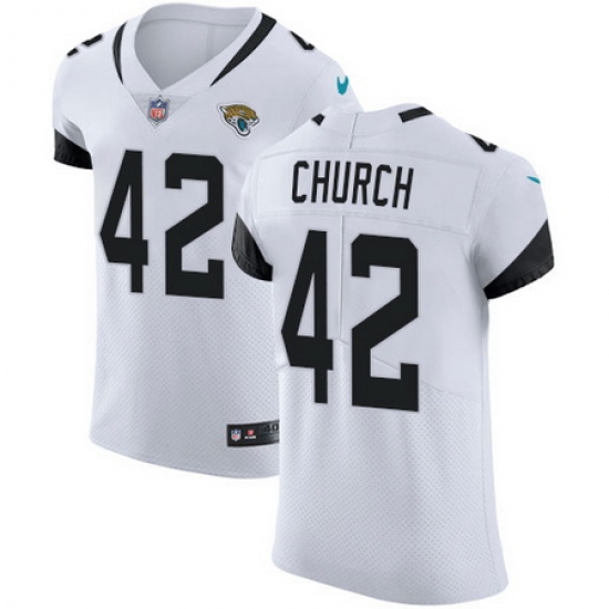 Nike Jaguars #42 Barry Church White Mens Stitched NFL Vapor Untouchable Elite Jersey Nike Jaguars #42 Barry Church White Mens Stitched NFL Vapor Untouchable Elite Jersey