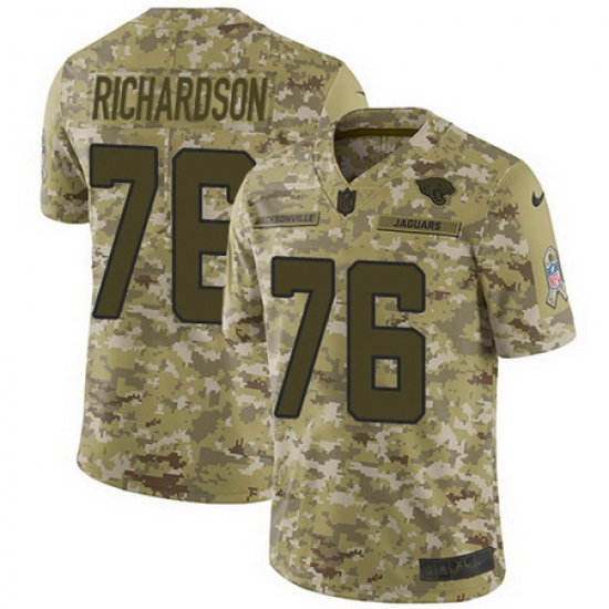 Nike Jaguars #76 Will Richardson Camo Mens Stitched NFL Limited 2018 Salute To Service Jersey Nike Jaguars #76 Will Richardson Camo Mens Stitched NFL Limited 2018 Salute To Service Jersey