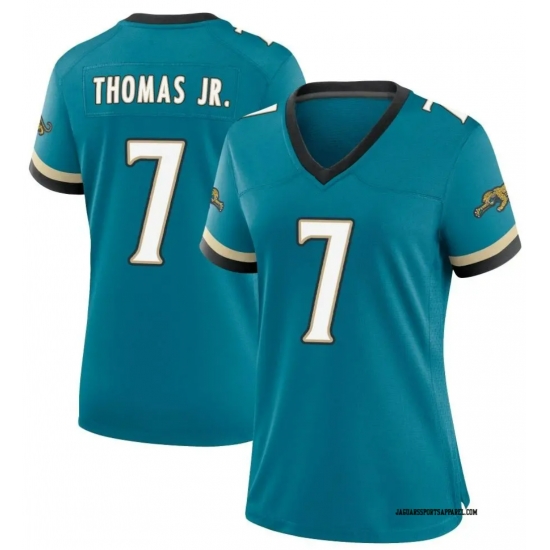 Women Jacksonville Jaguars 7 Brian Thomas Jr Teal 2024 Vapor Untouchable Limited Stitched Jersey