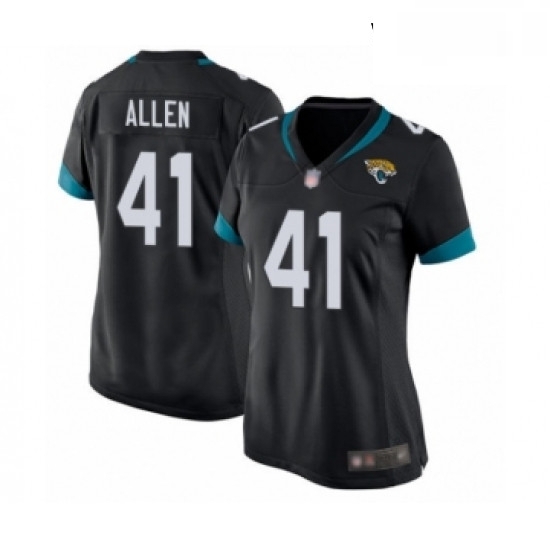 Womens Jacksonville Jaguars 41 Josh Allen Game Black Team Color Football Jersey Womens Jacksonville Jaguars 41 Josh Allen Game Black Team Color Football Jersey