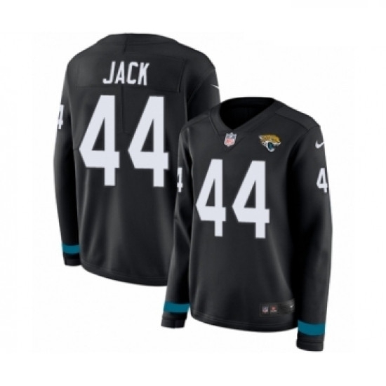 Womens Nike Jacksonville Jaguars 44 Myles Jack Limited Black Therma Long Sleeve NFL Jersey Womens Nike Jacksonville Jaguars 44 Myles Jack Limited Black Therma Long Sleeve NFL Jersey