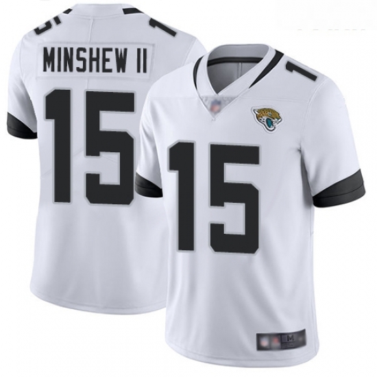 Jaguars #15 Gardner Minshew II White Youth Stitched Football Vapor Untouchable Limited Jersey Jaguars #15 Gardner Minshew II White Youth Stitched Football Vapor Untouchable Limited Jersey