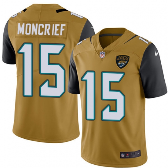 Nike Limited Youth Donte Moncrief Gold Jersey NFL #15 Jacksonville Jaguars Rush Vapor Untouchable Nike Limited Youth Donte Moncrief Gold Jersey NFL #15 Jacksonville Jaguars Rush Vapor Untouchable