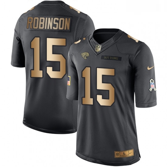 Youth Nike Jacksonville Jaguars 15 Allen Robinson Limited BlackGold Salute to Service NFL Jersey Youth Nike Jacksonville Jaguars 15 Allen Robinson Limited BlackGold Salute to Service NFL Jersey