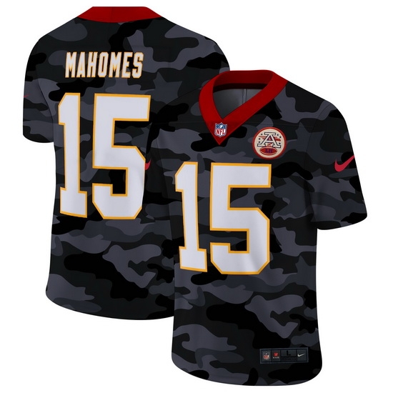 Kansas City Chiefs 15 Patrick Mahomes Men Nike 2020 Black CAMO Vapor Untouchable Limited Stitched NFL Jersey Kansas City Chiefs 15 Patrick Mahomes Men Nike 2020 Black CAMO Vapor Untouchable Limited Stitched NFL Jersey