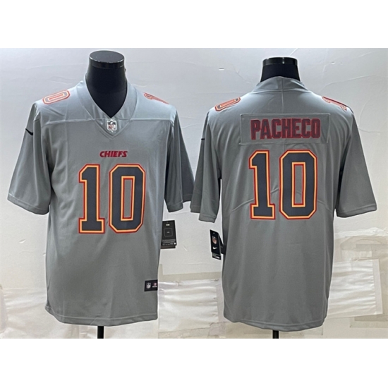 Men Kansas City Chiefs 10 Isiah Pacheco Gray Atmosphere Fashion Stitched Jersey Men Kansas City Chiefs 10 Isiah Pacheco Gray Atmosphere Fashion Stitched Jersey