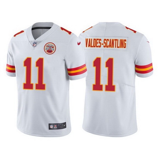 Men Kansas City Chiefs 11 Marquez Valdes Scantling White Vapor Untouchable Limited Stitched Football jersey Men Kansas City Chiefs 11 Marquez Valdes Scantling White Vapor Untouchable Limited Stitched Football jersey