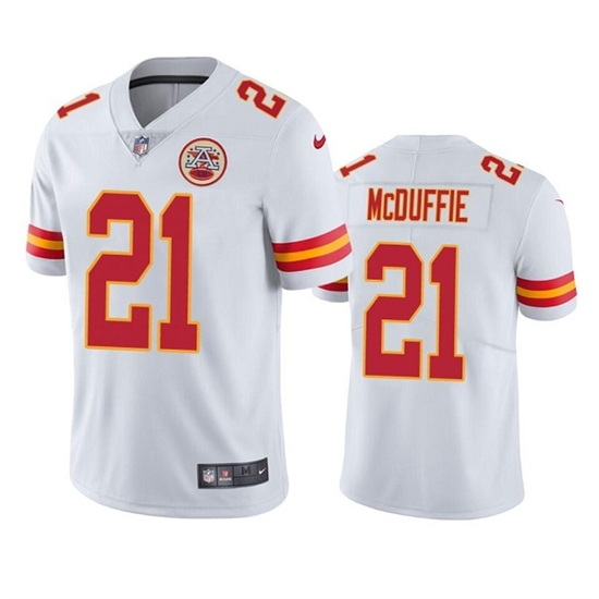 Men Kansas City Chiefs 21 Trent McDuffie White Vapor Untouchable Limited Stitched Football Jersey Men Kansas City Chiefs 21 Trent McDuffie White Vapor Untouchable Limited Stitched Football Jersey