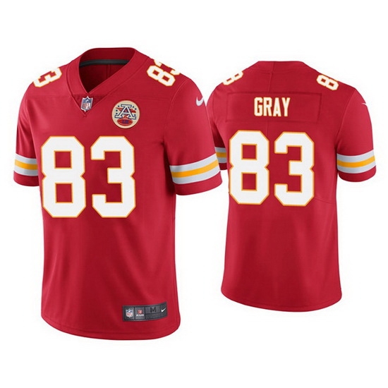 Men Kansas City Chiefs 83 Noah Gray Red Limited Stitched NFL Jersey Men Kansas City Chiefs 83 Noah Gray Red Limited Stitched NFL Jersey